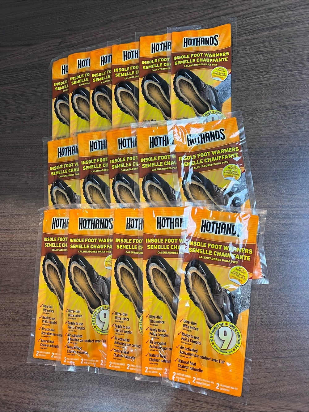 Hot Hands Insole Foot Warmers - 16 pairs - 32 warmers